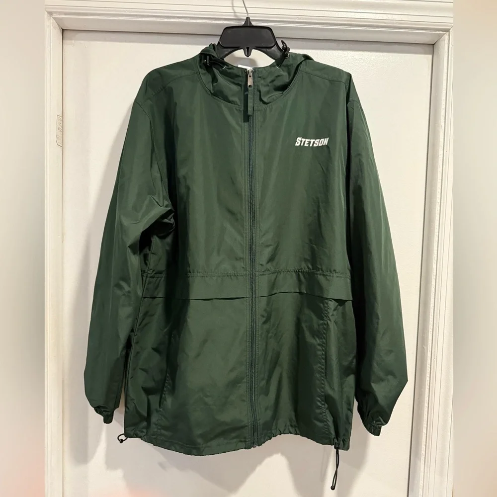 Stetson Dark Green Zip Up Windbreaker/Jacket with Hood